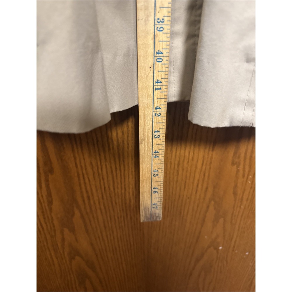 Vintage Brooks Women's Trench Coat Size 11/12 Beige Belted Lined Made In Korea - Picture 8 of 10